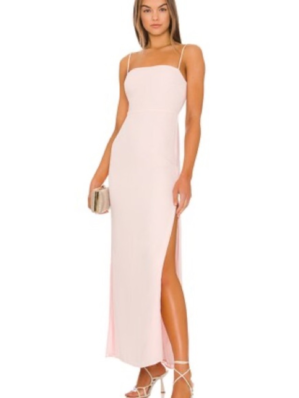 Revolve superdown Addison Spaghetti-Strap Maxi Dress with Side Slits in Blush